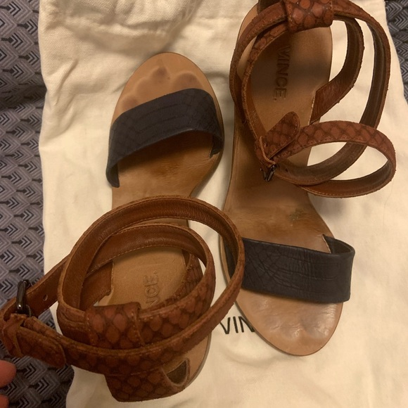 Vince High Heel Ankle Strap Sandals - Size 7 - Picture 2 of 4